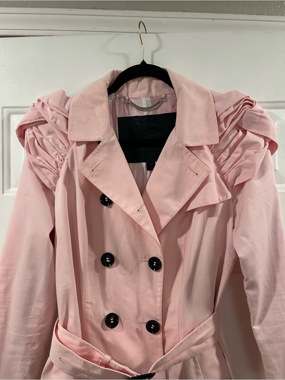 Rare vintage Burberry Prorsum dusty pink cotton trench coat - Picture 3 of 16